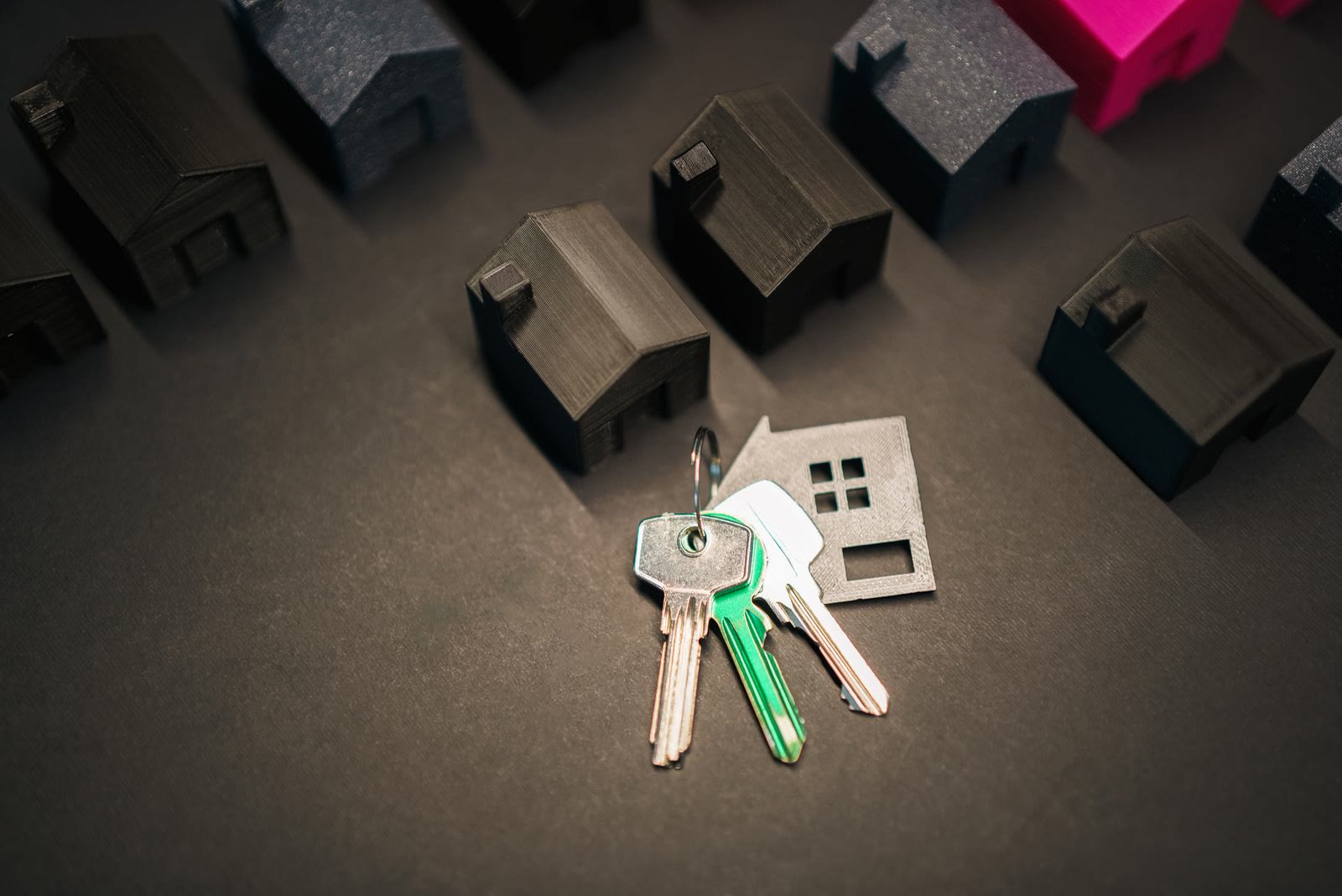 House keys on a table