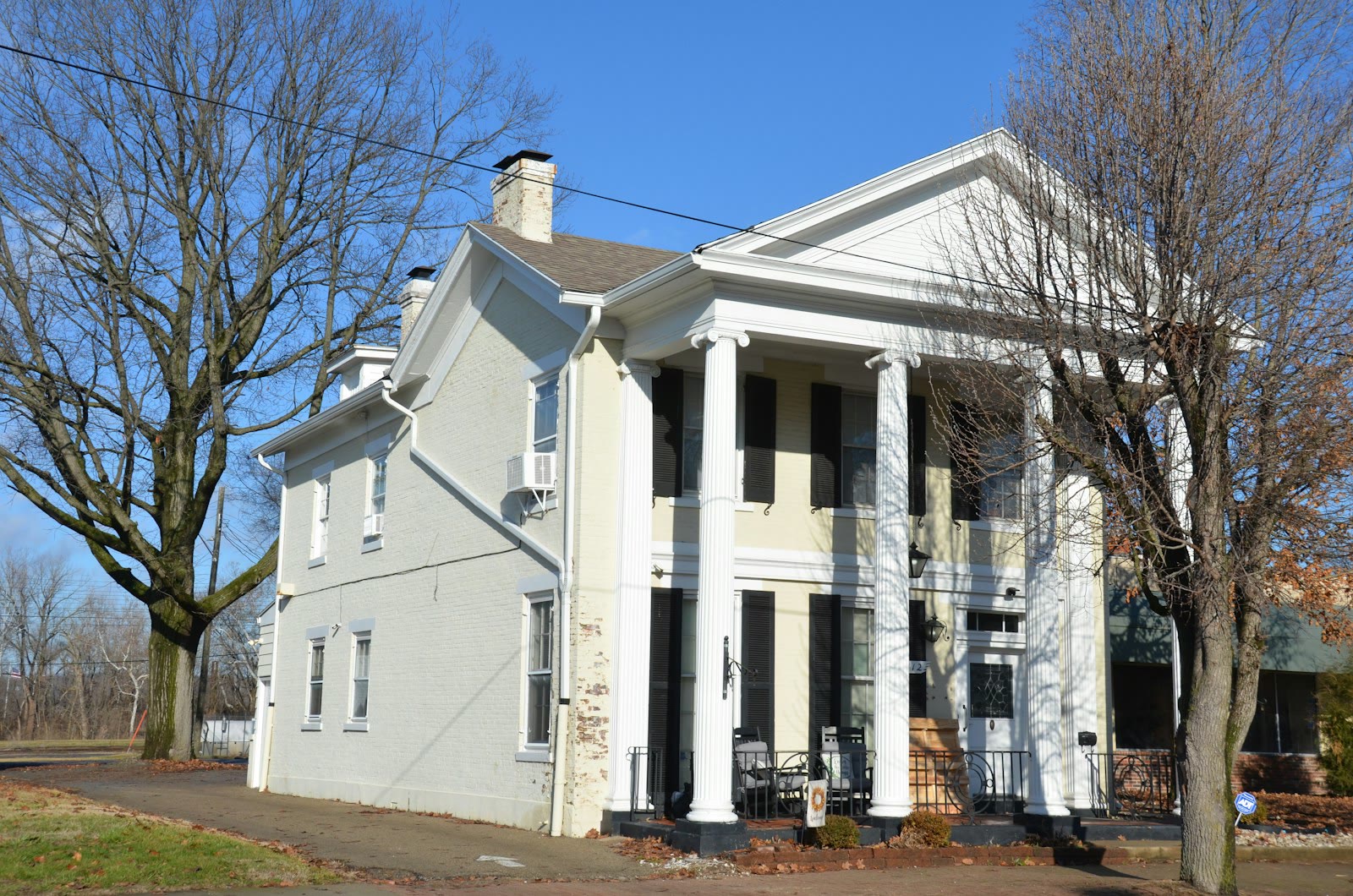 Porch-front New England home
